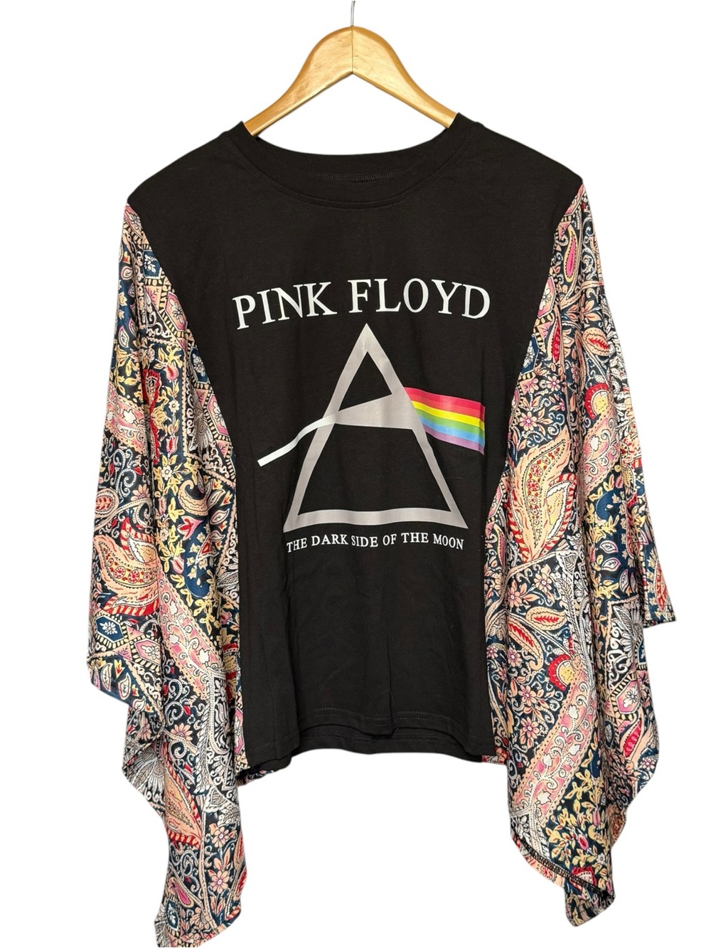PINK FLOYD upcycle kimono sleeve pullover top